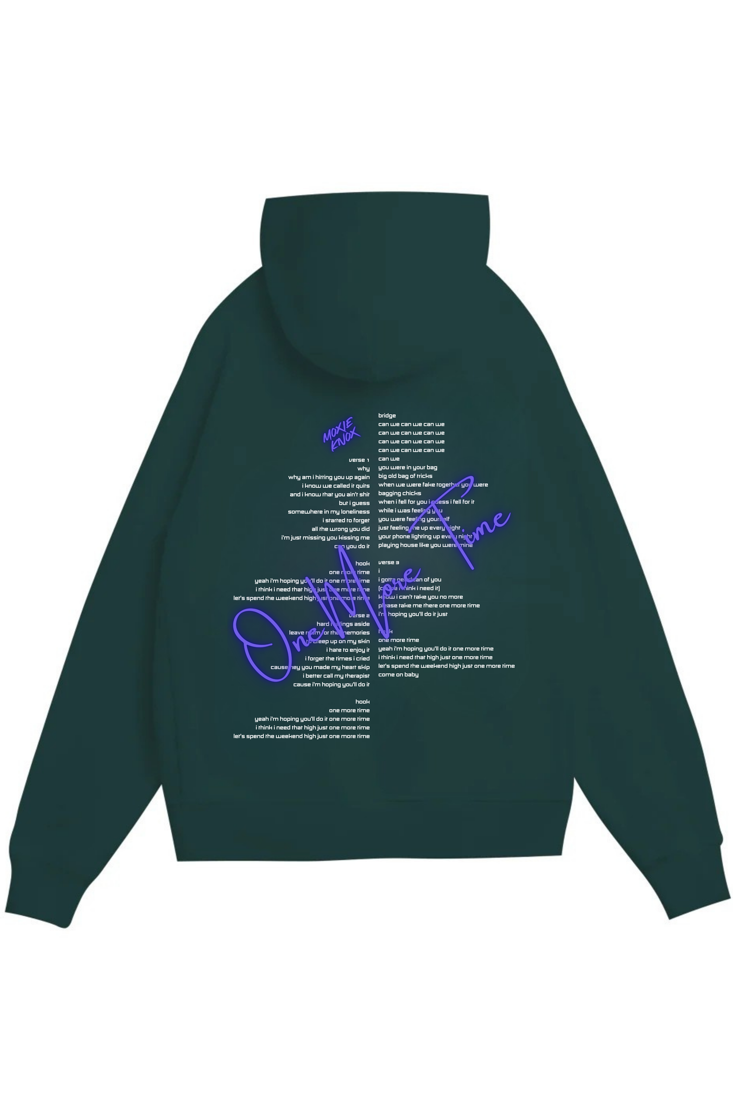 'One More Time' Lyric Organic Heavyweight Hoodie - Multiple Colors