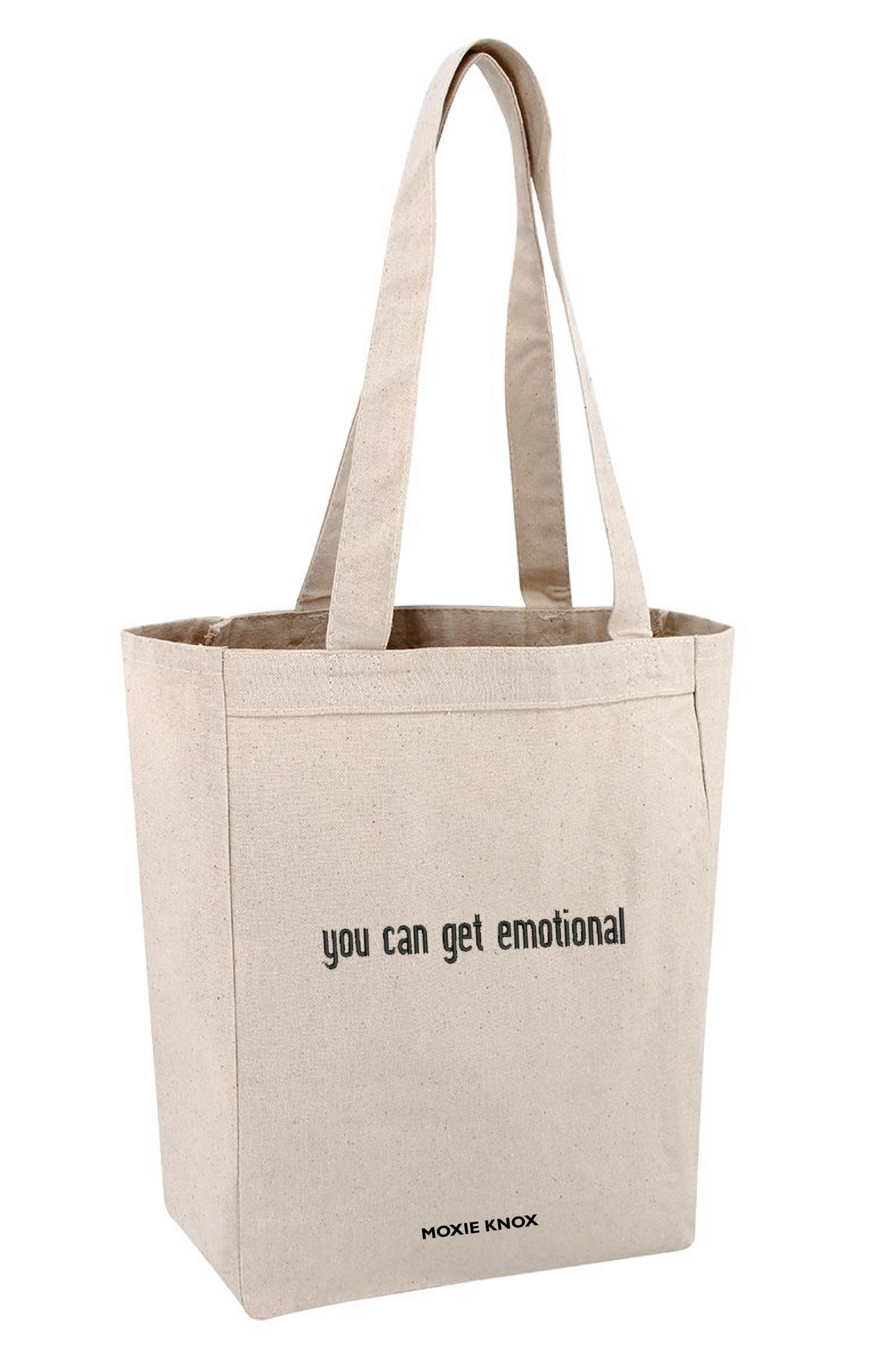 "You Can Get Emotional" Premium Embroidered Tote Bag