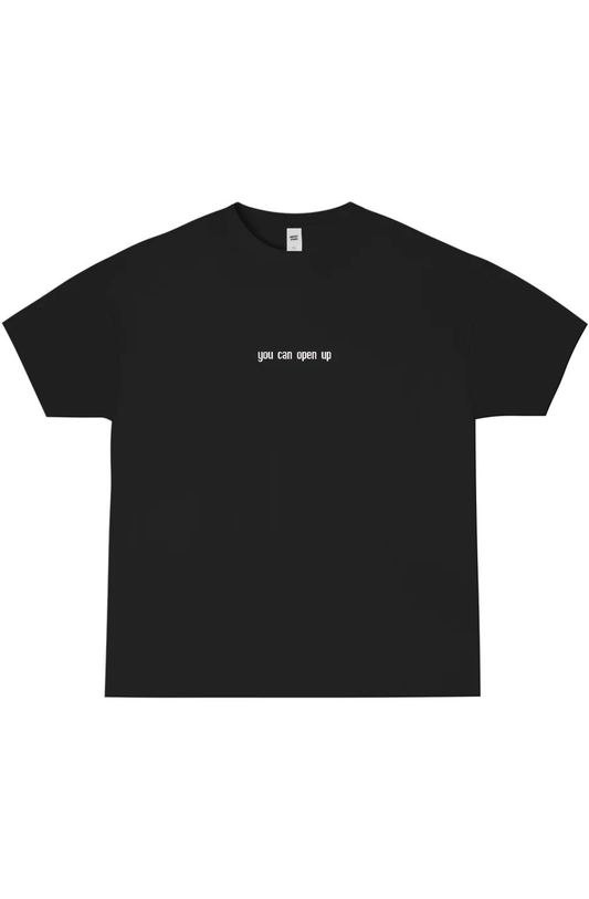 'you can open up' embroidered tee