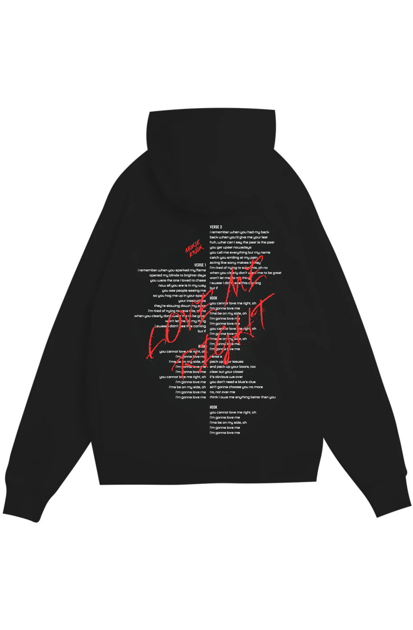 'Love Me Right' Lyric Organic Heavyweight Hoodie