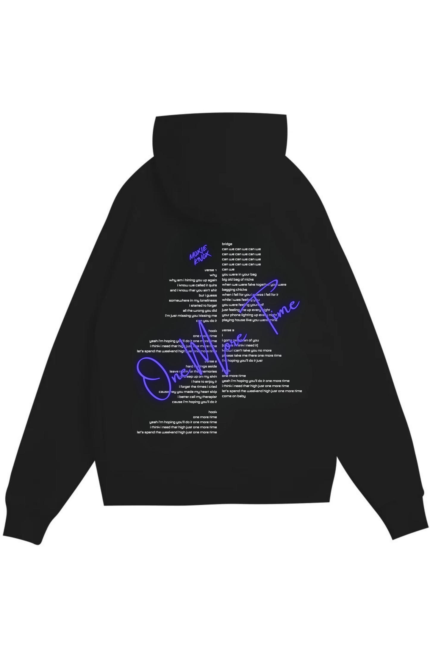 'One More Time' Lyric Organic Heavyweight Hoodie - Multiple Colors