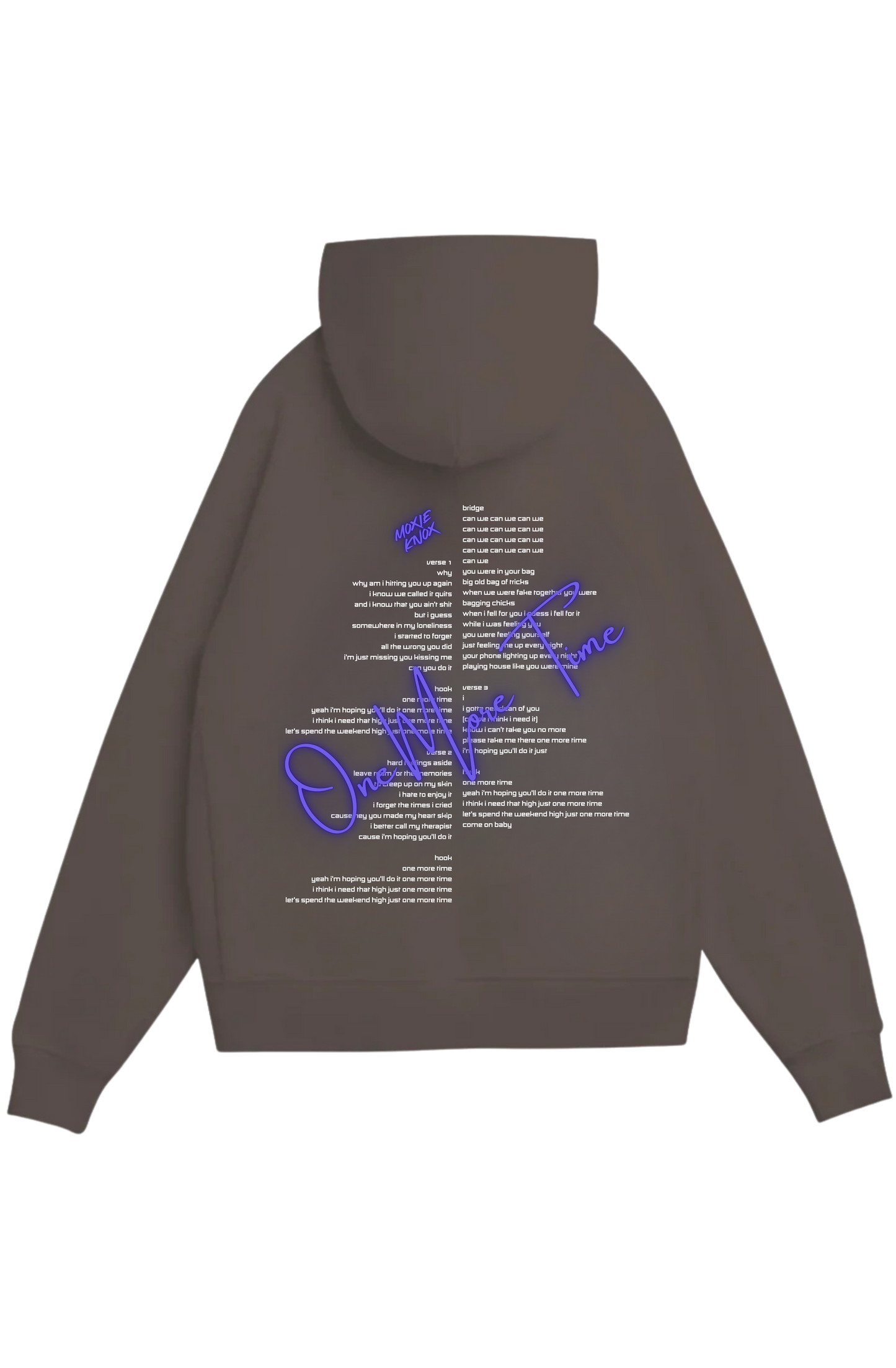 'One More Time' Lyric Organic Heavyweight Hoodie - Multiple Colors