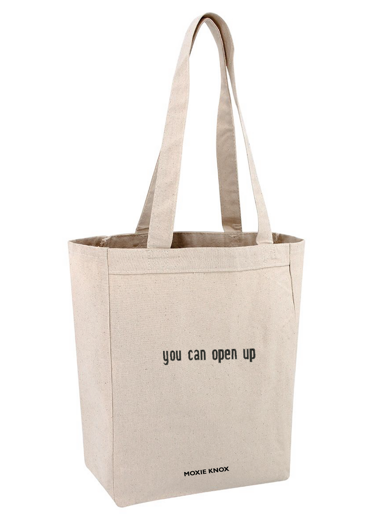 "You Can Open Up" Premium Embroidered Tote Bag