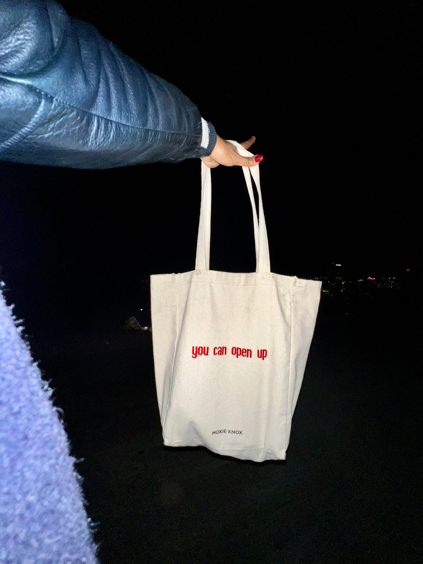 "You Can Open Up" Premium Embroidered Tote Bag