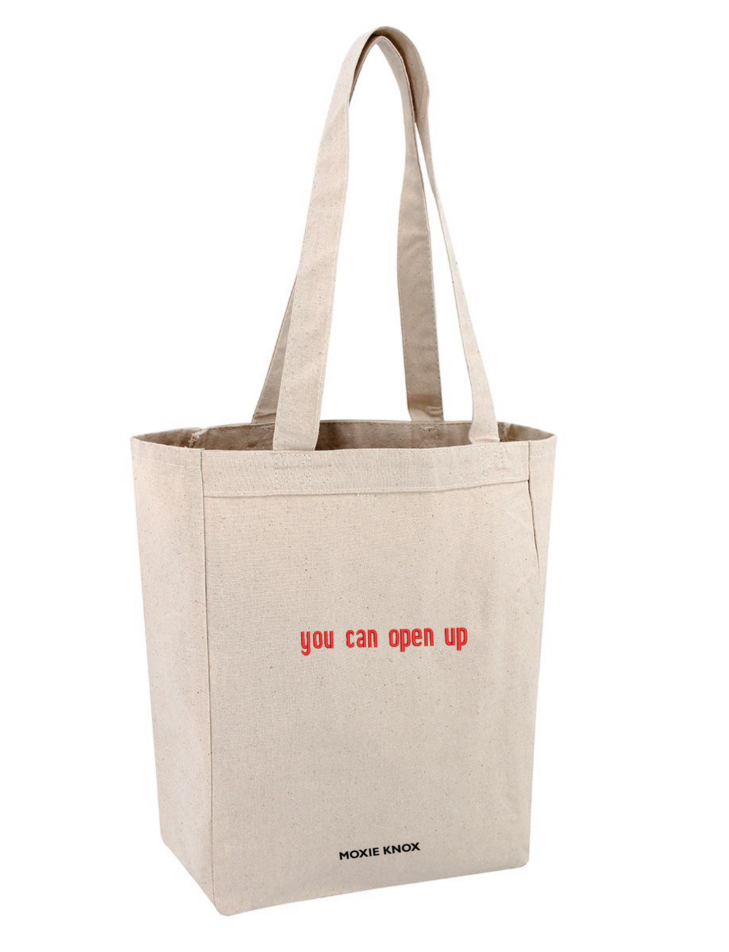 "You Can Open Up" Premium Embroidered Tote Bag