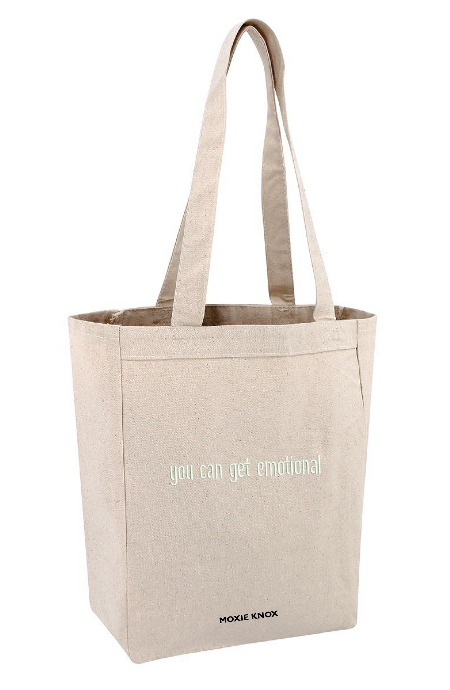 "You Can Get Emotional" Premium Embroidered Tote Bag